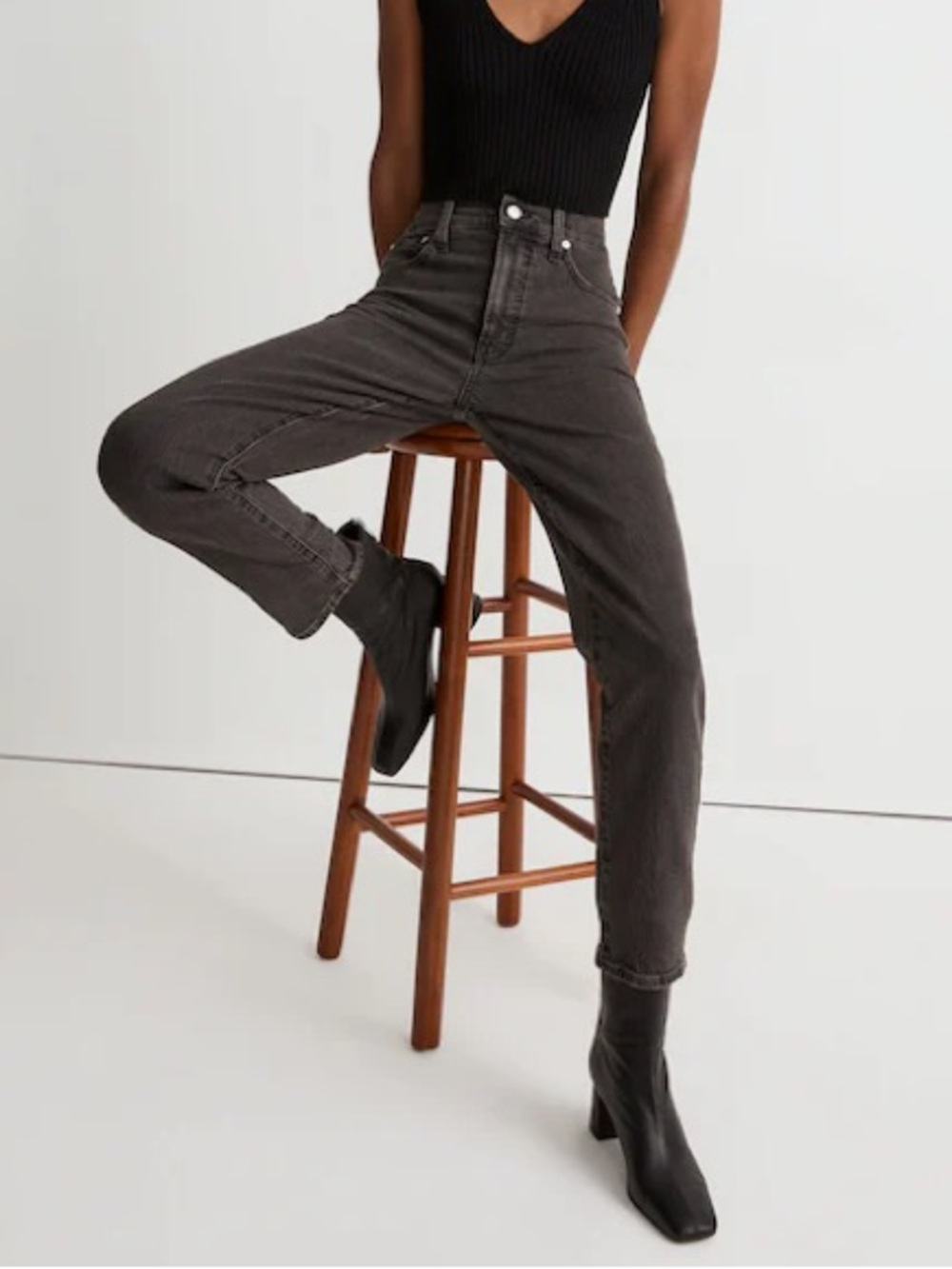Madewell The Perfect Vintage Jean | straight ankle grey denim | Lunar Wash